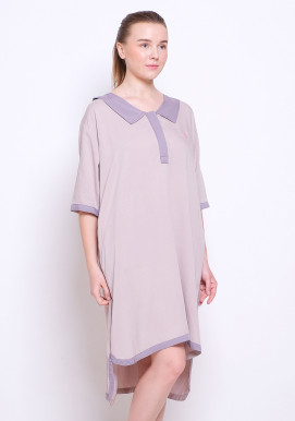 LUNA SLEEP DRESS (BEIGE LILAC) LUNA SLEEP DRESS (BEIGE LILAC)